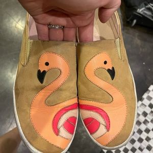 Kate spade flamingo slip on sneakers
